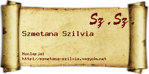 Szmetana Szilvia névjegykártya